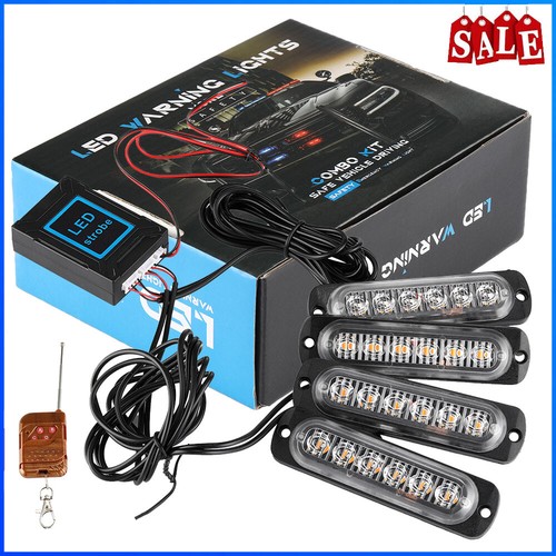 4x6 led amber recovery strobe - amber,