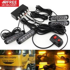 4x 6 LED Amber Recovery Strobe